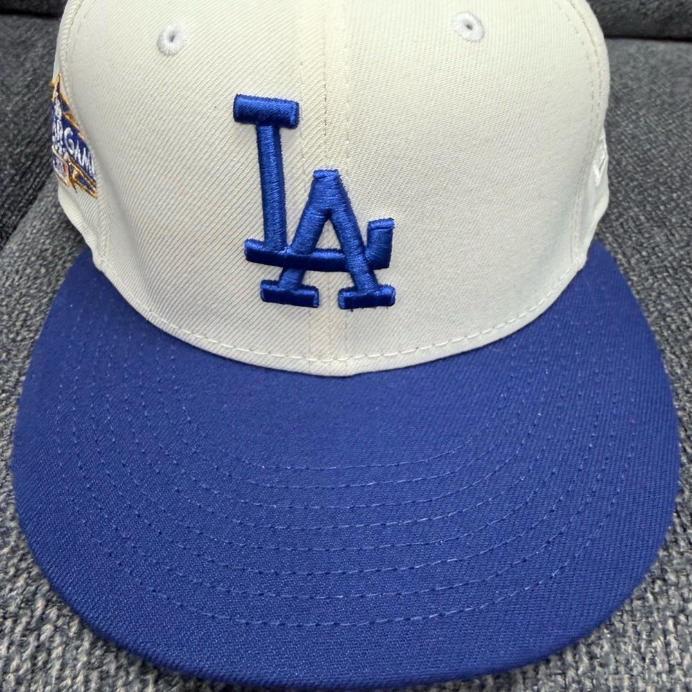 New Era White and Blue LA Cap